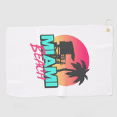 マイアミビーチトラベルヴィンテージ ゴルフタオル (横)