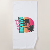 マイアミビーチトラベルヴィンテージ ビーチタオル (正面)