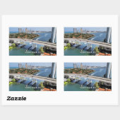 マイアミビーチパノラマ 長方形シール (シート)