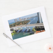 マイアミビーチパノラマ 長方形シール (封筒)