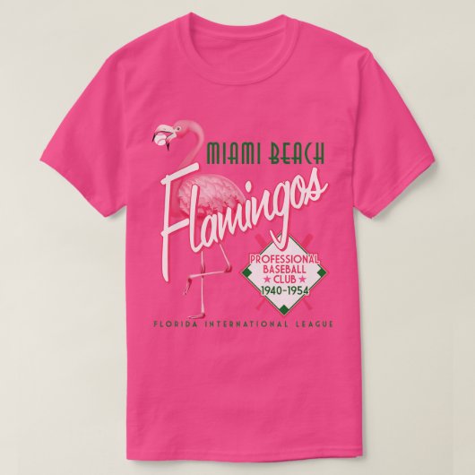 マイアミビーチフラミンゴ Tシャツ (デザイン正面)