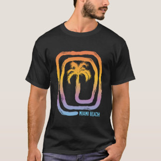 マイアミビーチフロリスタイリッシュダバケ芸術的ーション Tシャツ