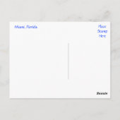 マイアミビーチフロリダサンセットポストカード ポストカード (裏面)