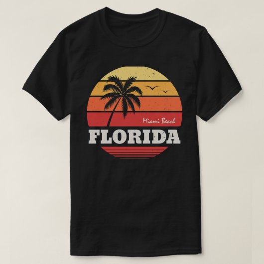 マイアミビーチフロリダシャツ Tシャツ (デザイン正面)