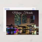 マイアミビーチフロリダスカイライントラベルポストカード ポストカード (正面/裏面)