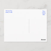 マイアミビーチフロリダスカイライントラベルポストカード ポストカード (裏面)