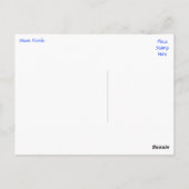 マイアミビーチフロリダスカイライントラベルポストカード ポストカード (裏面)