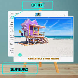 マイアミビーチフロリダライフガードステーション ポストカード