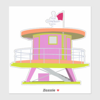 マイアミビーチフロリダライフガードタワーステッカー シール