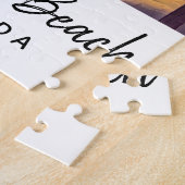 マイアミビーチフロリダヴィンテージウォーターカラーアート ジグソーパズル (側面)