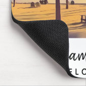 マイアミビーチフロリダヴィンテージウォーターカラーアート マウスパッド (コーナー)