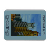 マイアミビーチフロリダヴィンテージトラベルポスター マグネット (横)