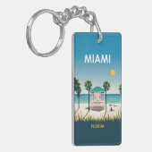 マイアミビーチフロリダヴィンテージトラベル キーホルダー (正面左)