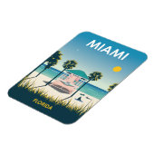 マイアミビーチフロリダヴィンテージトラベル マグネット (左側)