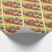 マイアミビーチフロリダヴィンテージラージレター ラッピングペーパー (角)