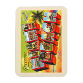 マイアミビーチフロリダヴィンテージ大レターはがき マグネット (縦)