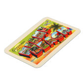 マイアミビーチフロリダヴィンテージ大レターはがき マグネット (左側)