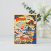 マイアミビーチフロリダヴィンテージ観光1940年代 ポストカード (スタンド正面)