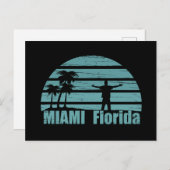 マイアミビーチフロリダヴィンテージ シーズンポストカード (正面/裏面)