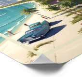 マイアミビーチフロリダヴィンテージ ポスター (角)