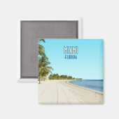 マイアミビーチフロリダヴィンテージ マグネット (正面/裏面)