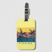 マイアミビーチフロリダ ラゲッジタグ (正面縦)