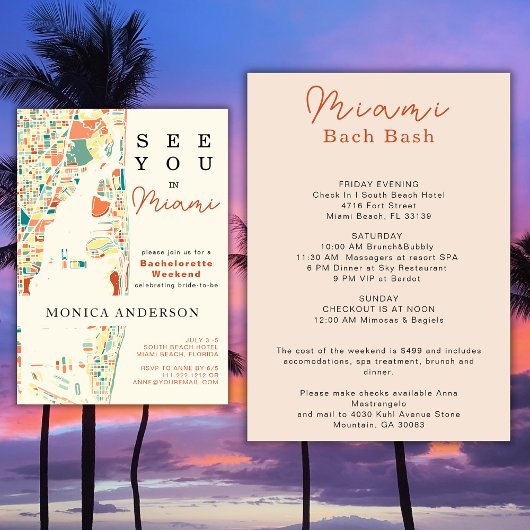 マイアミビーチマップバチェロレッテウィークエンド日程 招待状