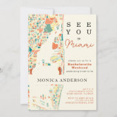 マイアミビーチマップバチェロレッテウィークエンド日程 招待状 (正面)
