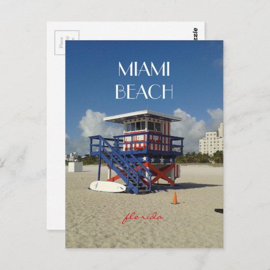 マイアミビーチライフガード海パトロール#02 ポストカード (正面/裏面)