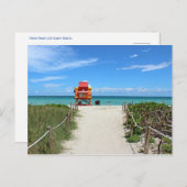 マイアミビーチライフガード駅はがき ポストカード (正面/裏面)