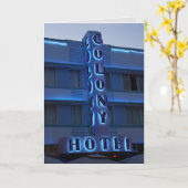 マイアミビーチヴィンテージコロニーホテルバースデーカード カード (黄色い花)