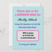 マイアミビーチ招待状 招待状 (裏面)