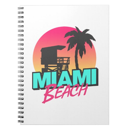 マイアミビーチ旅行ヴィンテージ写真 ノートブック (正面)