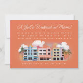 マイアミビーチ独身最後の週末 招待状 (正面)