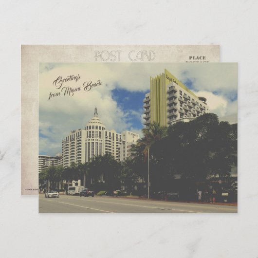 マイアミビーチ王室のホテルパーム ポストカード (正面/裏面)