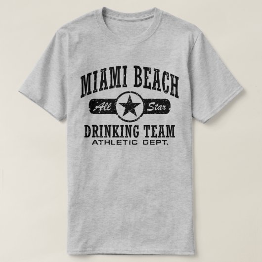 マイアミビーチ飲みチーム Tシャツ (デザイン正面)