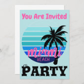 マイアミビーチ ご招待 招待状 (正面/裏面)