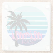 マイアミビーチ ガラスコースター (裏面)