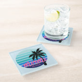 マイアミビーチ ガラスコースター (アングル)