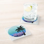 マイアミビーチ ガラスコースター (アングル)