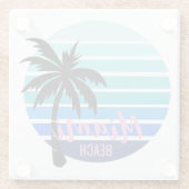 マイアミビーチ ガラスコースター (裏面)