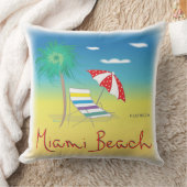マイアミビーチ，フロリカッコいいダモダン装飾用クッション クッション (ブランケット)