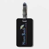 マイアミビーチ，フロリダアンブレラカッコいい ラゲッジタグ (裏面縦)