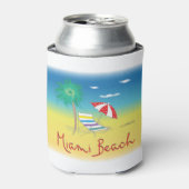 マイアミビーチ、フロリダカッコいいおもしろい 缶クーラー (缶正面)