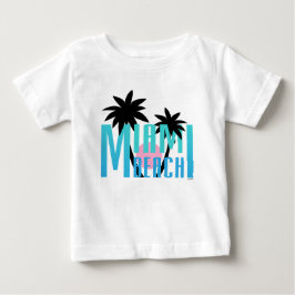 マイアミビーチ – フロリダタイポグラフィ ベビーTシャツ