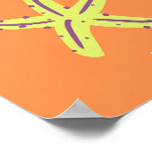 マイアミビーチ、フロリダ名門私立校風の州、オレンジ ポスター (角)