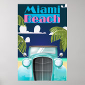 マイアミビーチ,フロリダ州USAヴィンテージ旅行ポスター ポスター (正面)