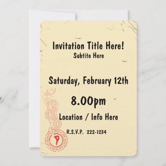 マイアミビーチ,フロリダ80sヴィンテージ旅行ポスター 招待状 (裏面)