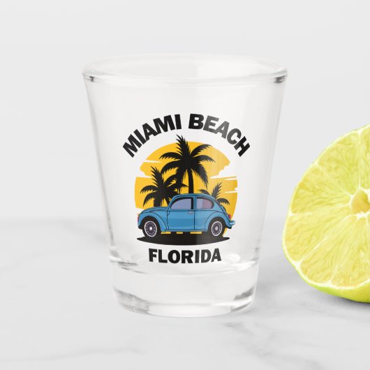 マイアミビーチ，フロリダ ショットグラス (正面)