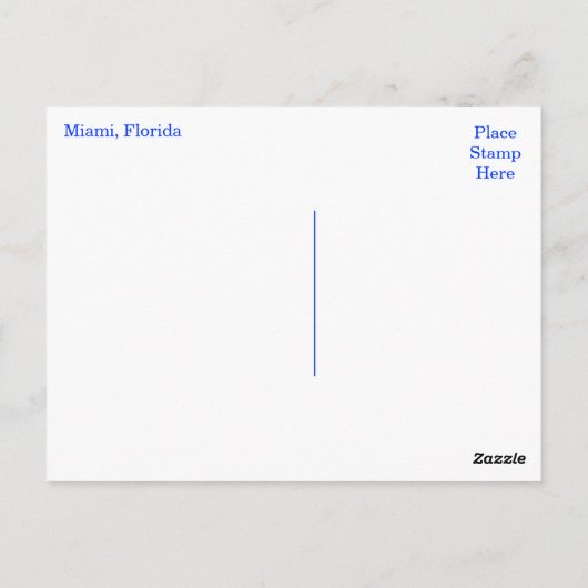 マイアミビーチ、フロリダ、統一された州はがき ポストカード (裏面)